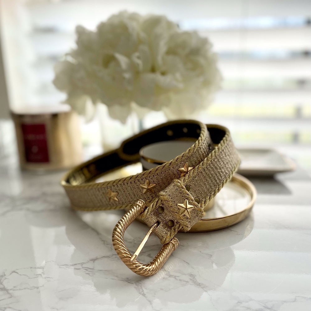 Elite Gold Star Studded Belt ⭐️